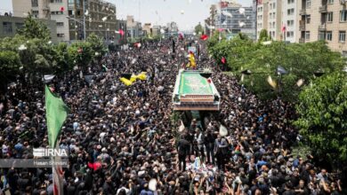 Photo of توافد شعبي مليوني في مدينة مشهد لتشييع مهيب للزعيم الراحل ابراهيم رئيسي
