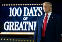 Photo of Trump vows resistance to opposition at michigan rally marking 100 days in office